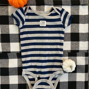 Size 6 and 6-12 month Baby Boy Onesies